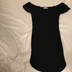 black off the shoulder dress!